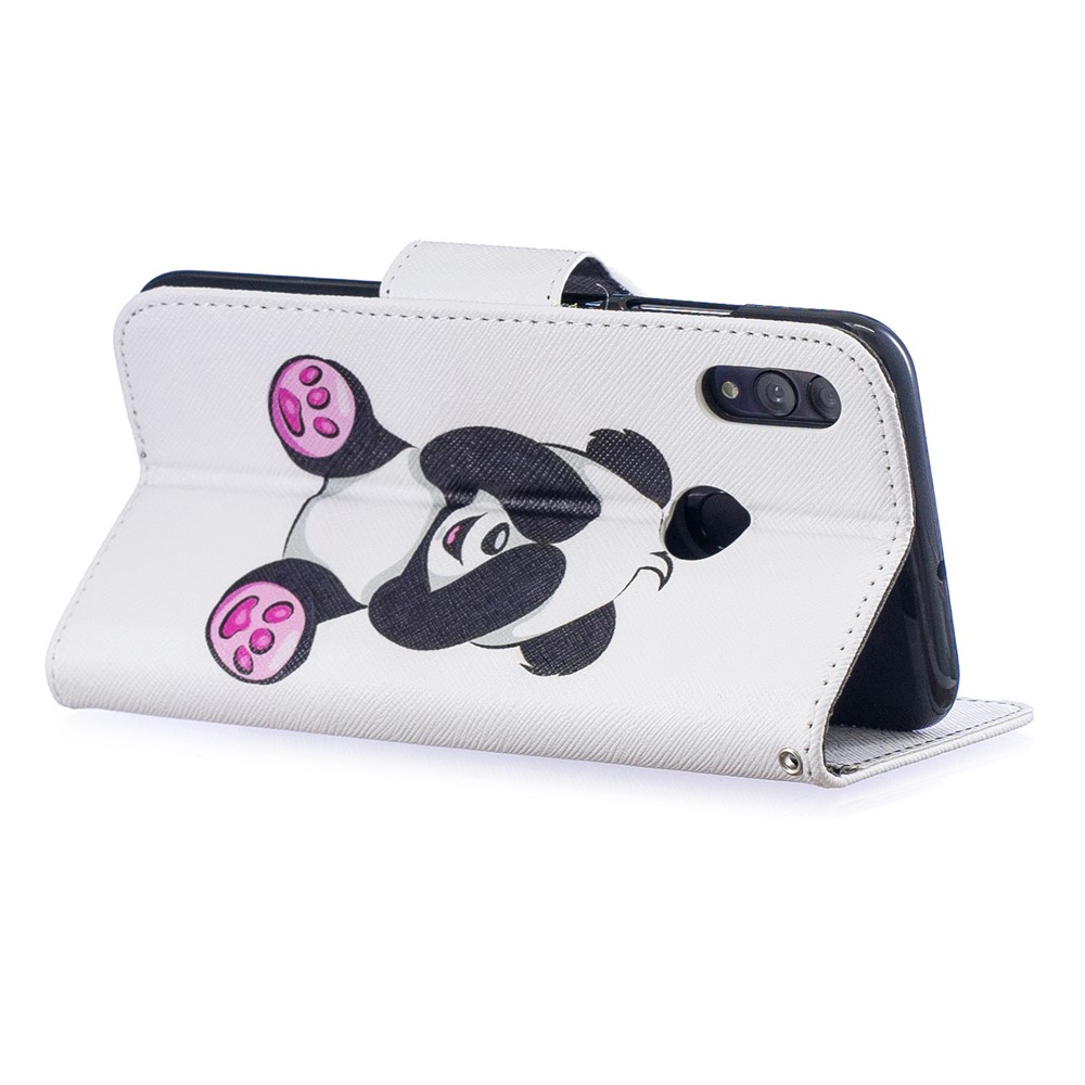 Pattern Printing Wallet Leather Protection Case for Huawei Honor 10 Lite / P Smart (2019) - Cute Panda-4