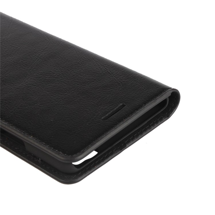 Crazy Horse Wallet Stand Genuine Leather Case for Huawei P9 Lite - Black-12