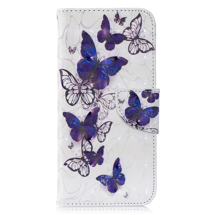 Pattern Printing Light Spot Decor Stand Wallet Leather Flip Case for Huawei P Smart (2019) / Honor 10 Lite - Pretty Butterflies-2