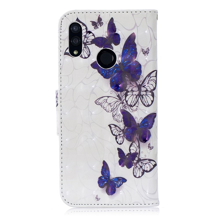 Pattern Printing Light Spot Decor Stand Wallet Leather Flip Case for Huawei P Smart (2019) / Honor 10 Lite - Pretty Butterflies-3