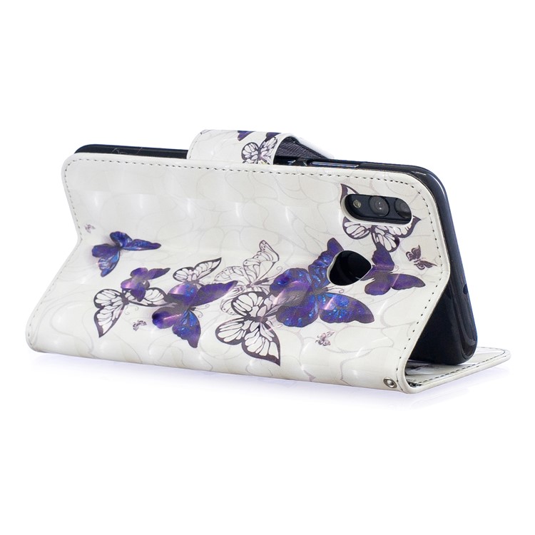 Pattern Printing Light Spot Decor Stand Wallet Leather Flip Case for Huawei P Smart (2019) / Honor 10 Lite - Pretty Butterflies-4