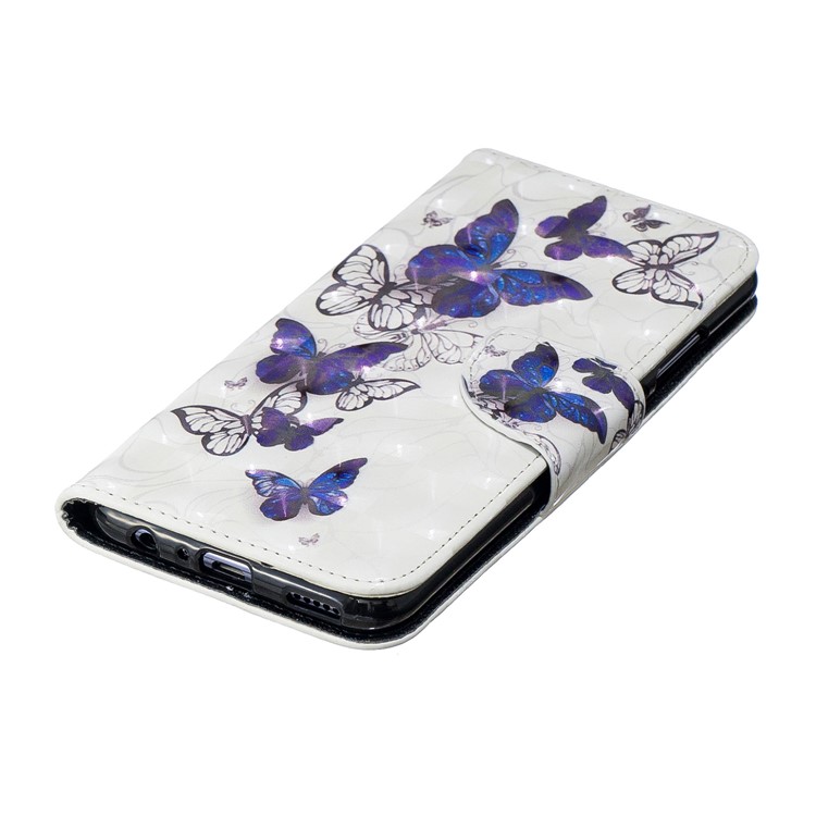 Pattern Printing Light Spot Decor Stand Wallet Leather Flip Case for Huawei P Smart (2019) / Honor 10 Lite - Pretty Butterflies-6