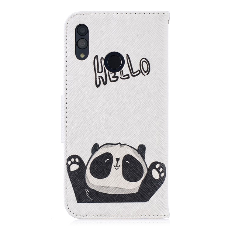 Pattern Printing PU Leather Folio Flip Casing for Huawei P Smart (2019) / Honor 10 Lite - Adorable Panda-3
