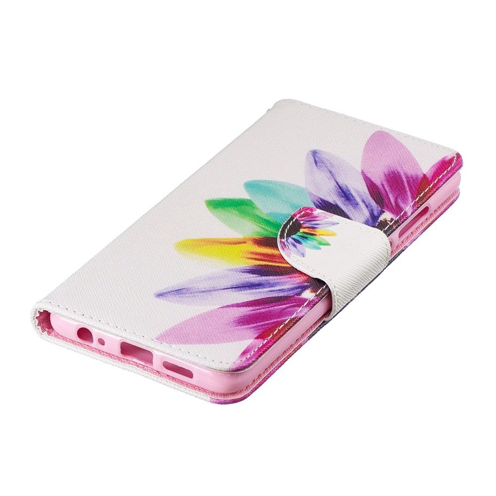 Pattern Printing PU Leather Flip Shell for Huawei P30 - Petals Pattern-6