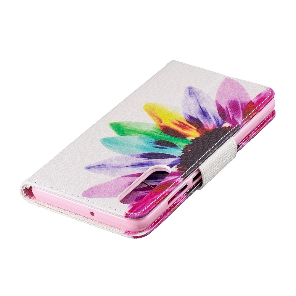 Pattern Printing PU Leather Flip Shell for Huawei P30 - Petals Pattern-7