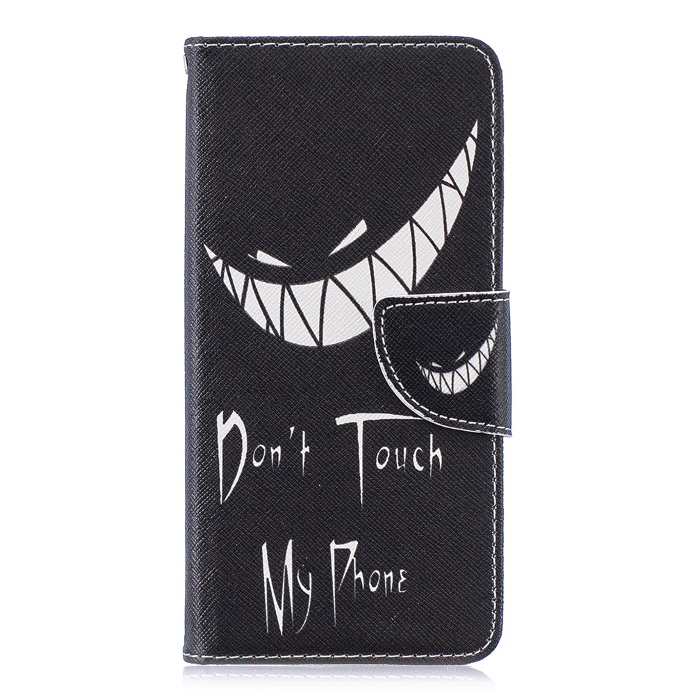 Pattern Printing PU Leather Card Holder Cell Phone Cover for Huawei P30 - Do not Touch My Phone-2
