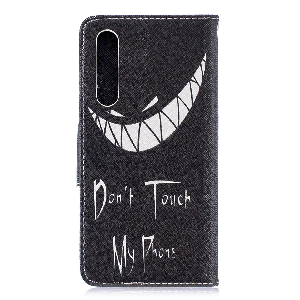 Pattern Printing PU Leather Card Holder Cell Phone Cover for Huawei P30 - Do not Touch My Phone-3