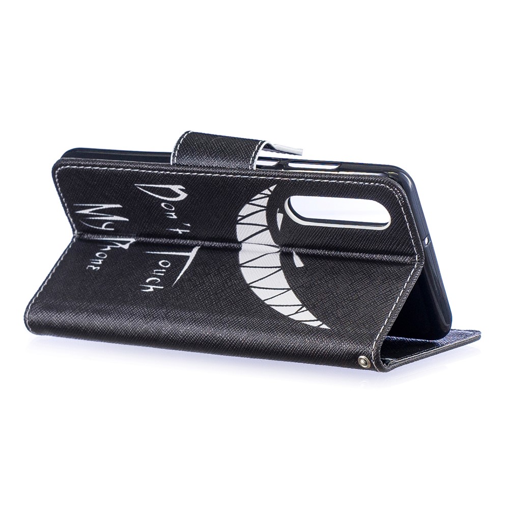 Pattern Printing PU Leather Card Holder Cell Phone Cover for Huawei P30 - Do not Touch My Phone-4