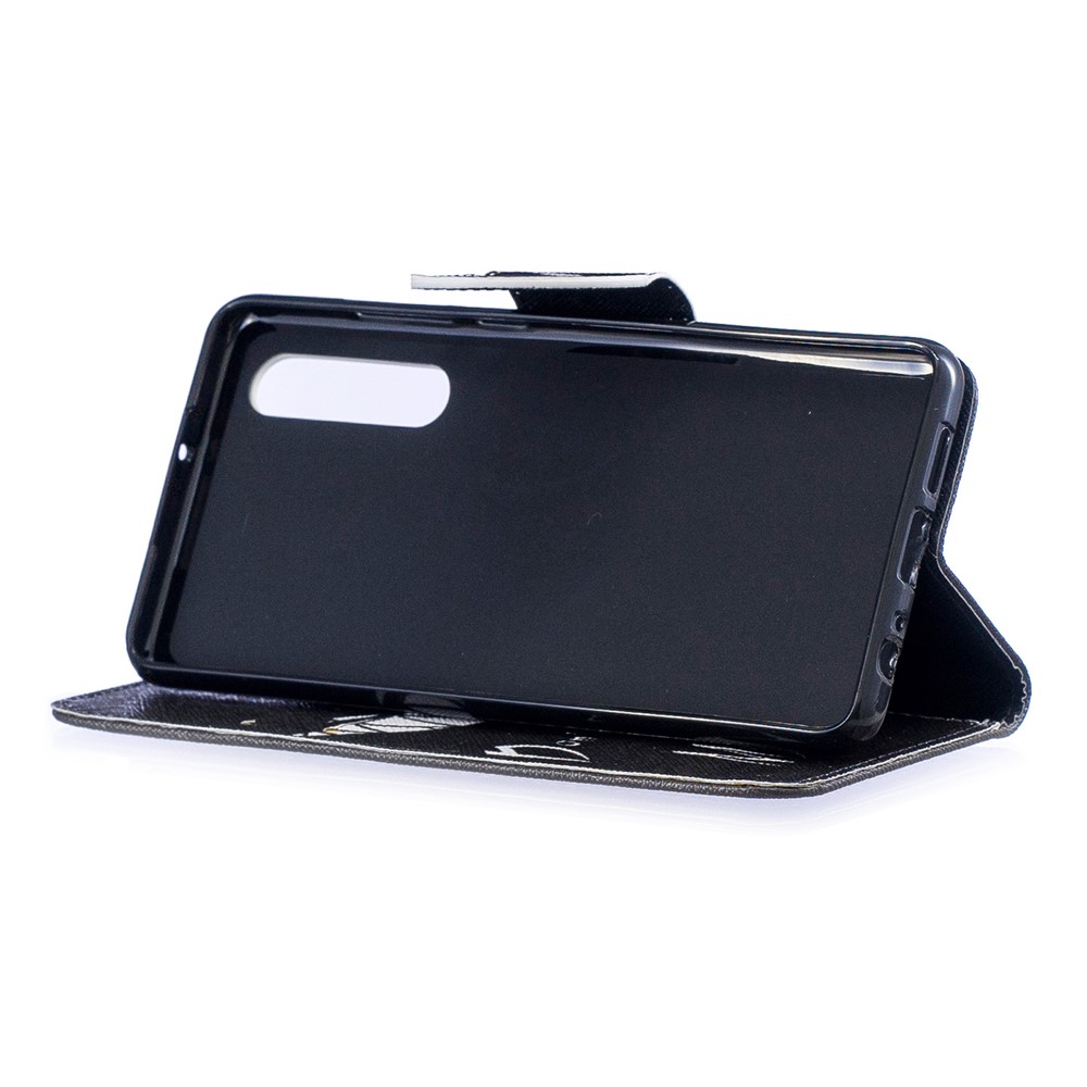 Pattern Printing PU Leather Card Holder Cell Phone Cover for Huawei P30 - Do not Touch My Phone-5