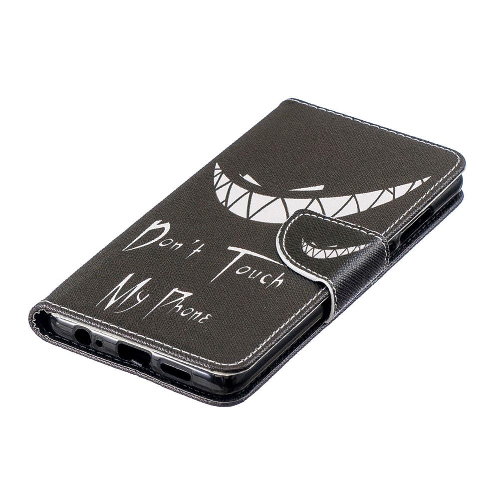 Pattern Printing PU Leather Card Holder Cell Phone Cover for Huawei P30 - Do not Touch My Phone-6