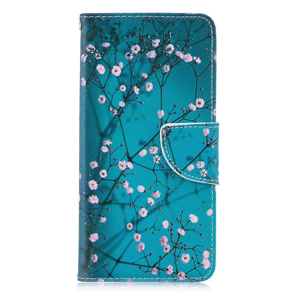 Pattern Printing PU Leather Mobile Phone Case Accessory for Huawei P30 - Tree with Flowers-2