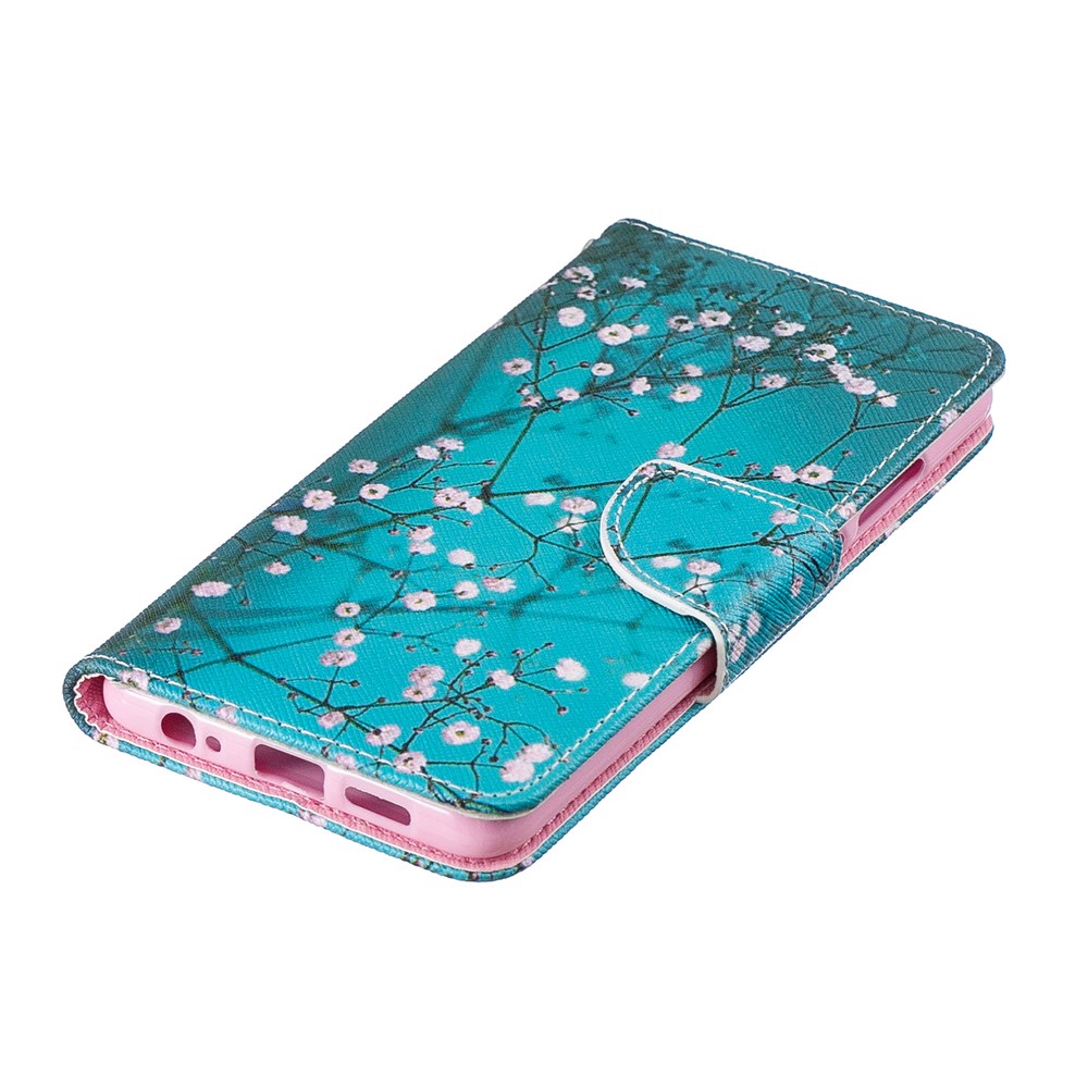 Pattern Printing PU Leather Mobile Phone Case Accessory for Huawei P30 - Tree with Flowers-6