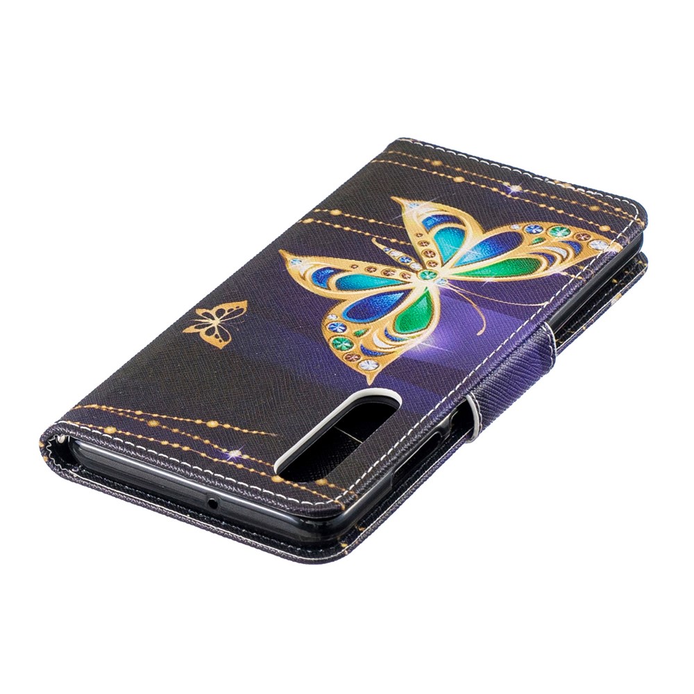 Pattern Printing PU Leather Protection Cover for Huawei P30 - Butterfly with Diamond-7