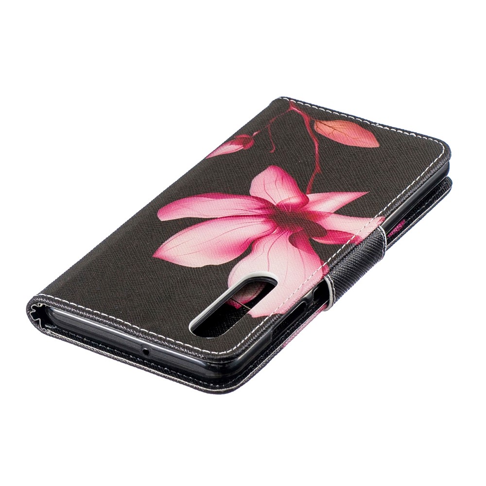 Impresión de Patrones PU Protección de Cuero Con Cáscara Para Huawei P30 - Patrón de Flores-7