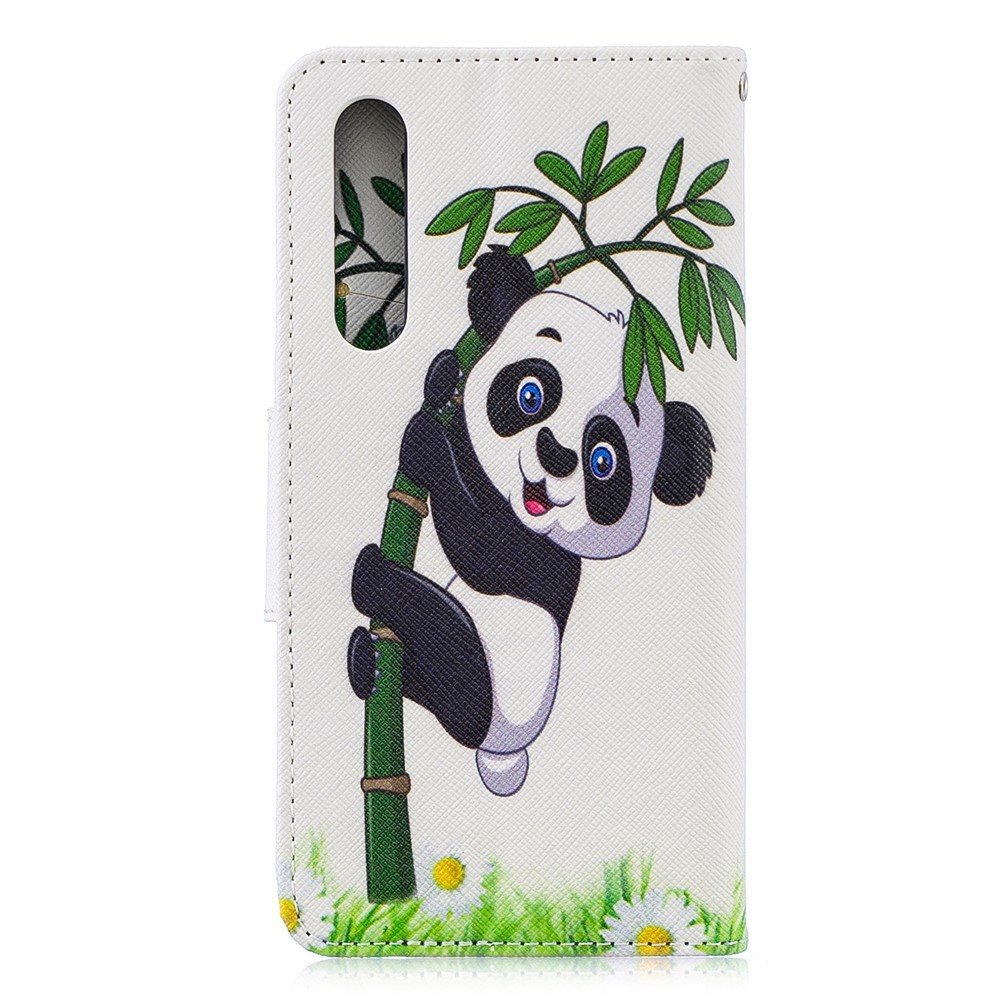 Pattern Printing PU Leather Phone Shell with Card Slots for Huawei P30 - Lovely Panda-3