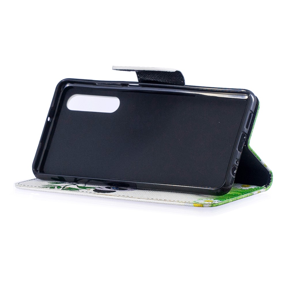 Pattern Printing PU Leather Phone Shell with Card Slots for Huawei P30 - Lovely Panda-5