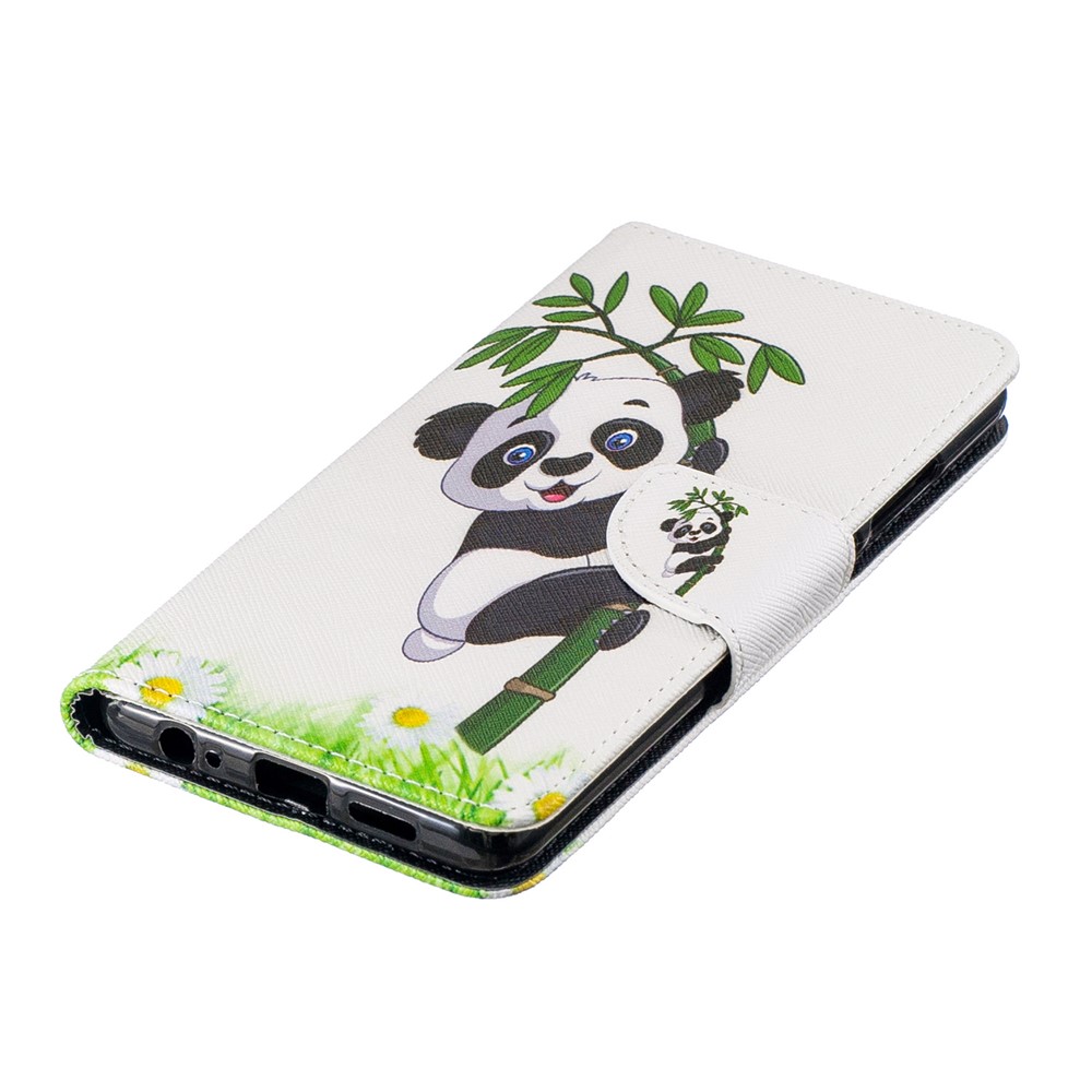 Pattern Printing PU Leather Phone Shell with Card Slots for Huawei P30 - Lovely Panda-6