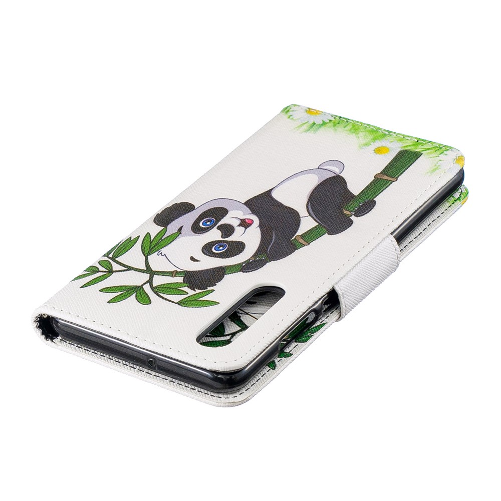 Pattern Printing PU Leather Phone Shell with Card Slots for Huawei P30 - Lovely Panda-7