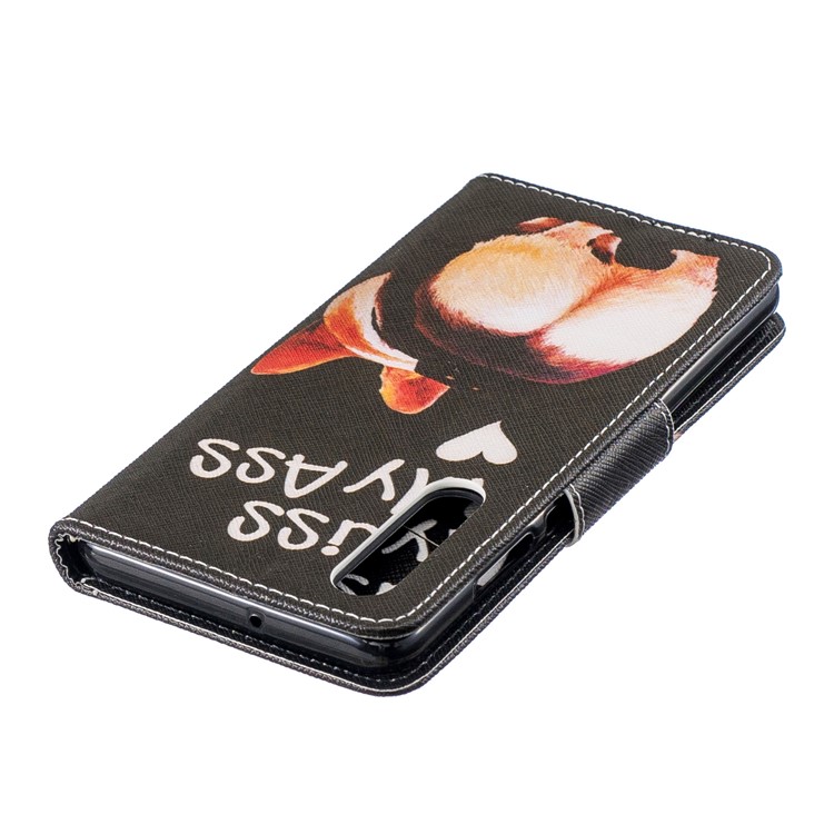Pattern Printing Card Holder Leather Cover Case for Huawei P30 - Kiss My Ass-7