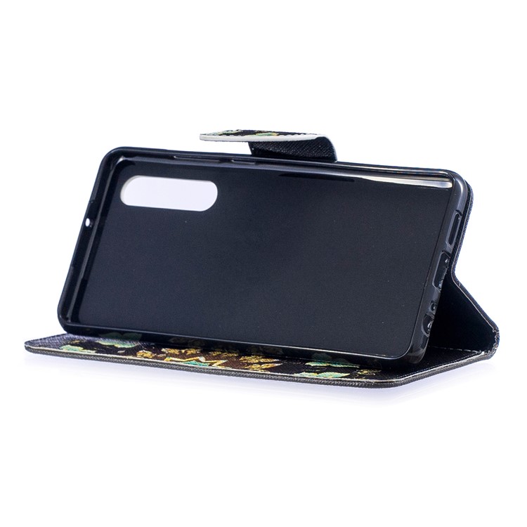 Estampa Padrão De Couro Estojo De Couro Com Suporte Para Cartão Para Huawei P30 - Borboletas Coloridas-5