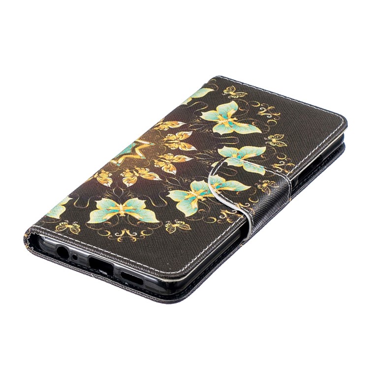 Estampa Padrão De Couro Estojo De Couro Com Suporte Para Cartão Para Huawei P30 - Borboletas Coloridas-6