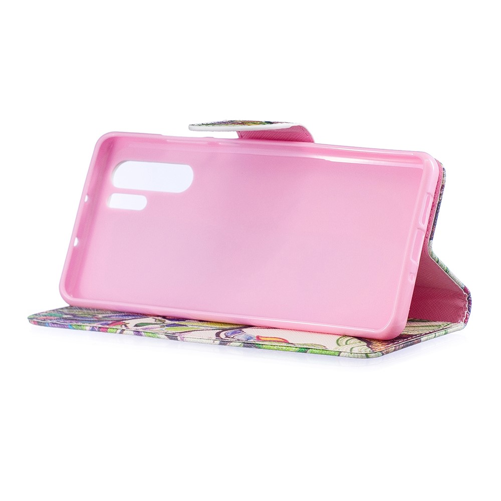 Pattern Printing Wallet Leather Case with Stand for Huawei P30 Pro - Colorized Tree-5