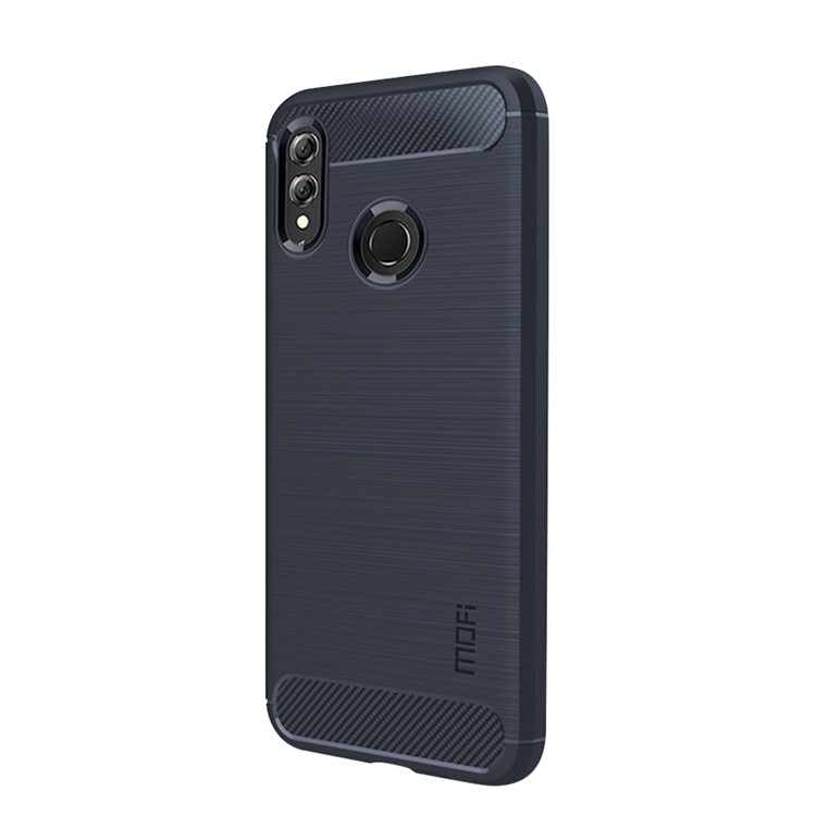 MOFI Carbon Fiber Texture Brushed TPU Cover for Huawei Honor 10 Lite - Dark Blue