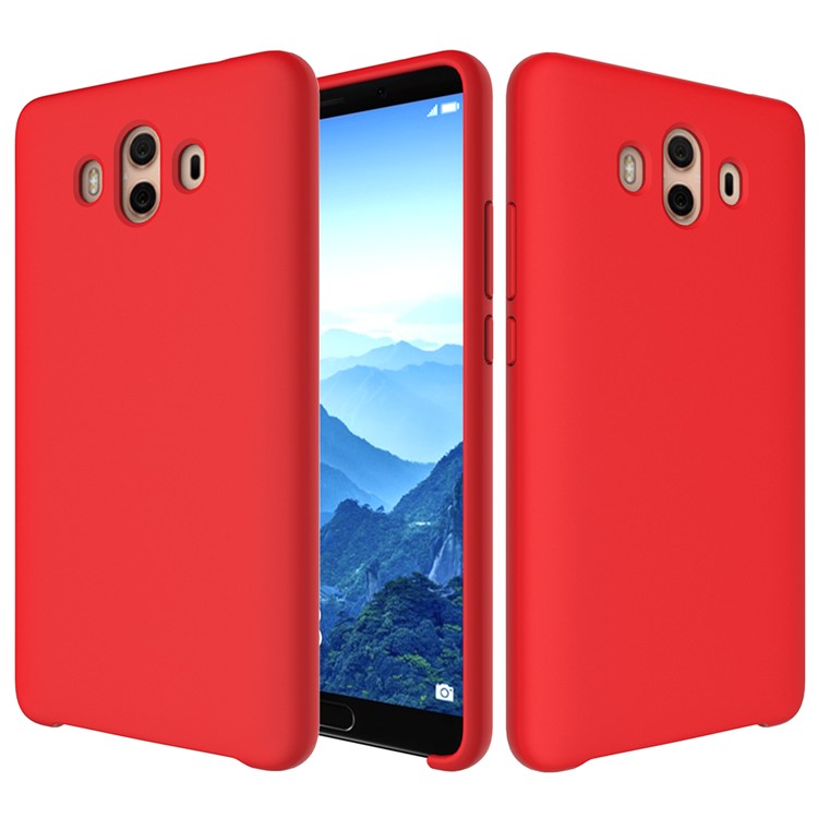 Liquid Silicone Phone Cover for Huawei Mate 10 - Red-1