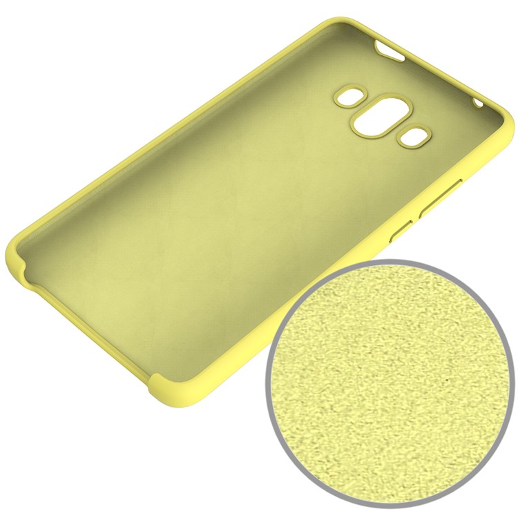 Liquid Silicone Cell Phone Case for Huawei Mate 10 - Yellow-3