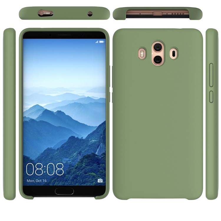 Liquid Silicone Phone Accessory Shell for Huawei Mate 10 - Green-5