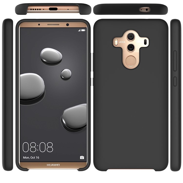 Liquid Silicone Mobile Case for Huawei Mate 10 Pro - Black-5