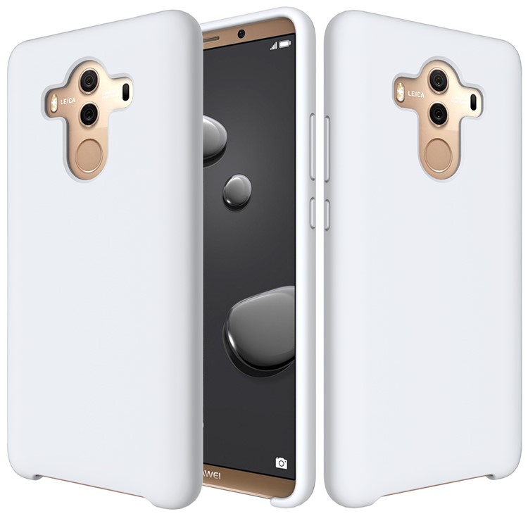 Liquid Silicone Mobile Shell for Huawei Mate 10 Pro - White-1
