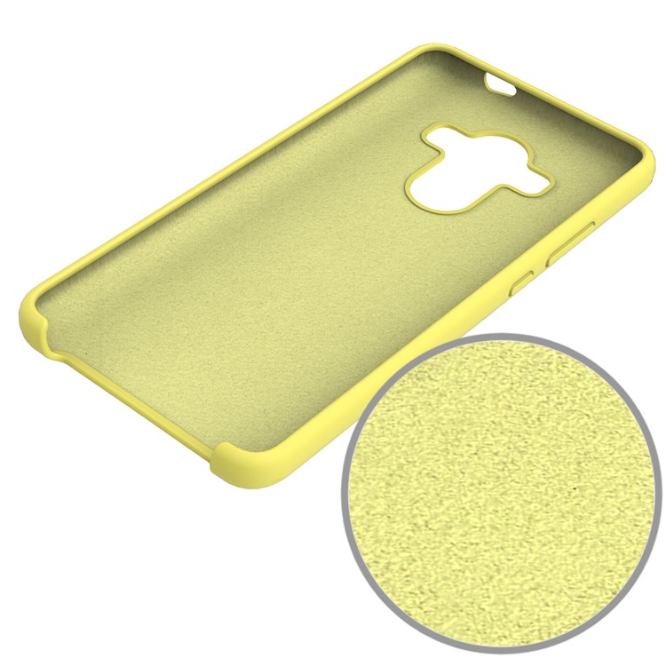 Liquid Silicone Phone Case for Huawei Mate 10 Pro - Yellow-3