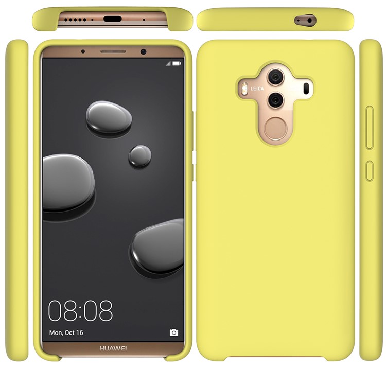 Liquid Silicone Phone Case for Huawei Mate 10 Pro - Yellow-5