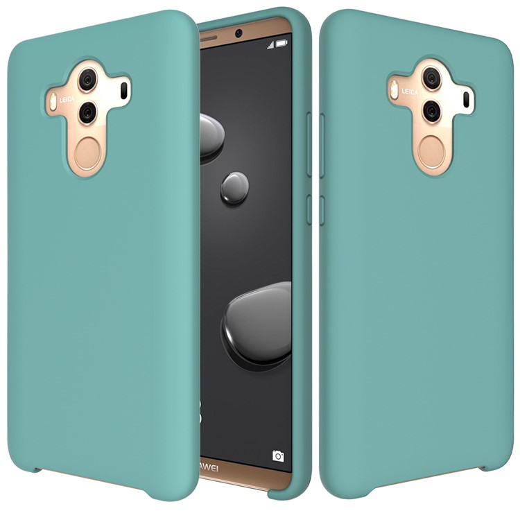 Liquid Silicone Casing Shell for Huawei Mate 10 Pro - Cyan-1