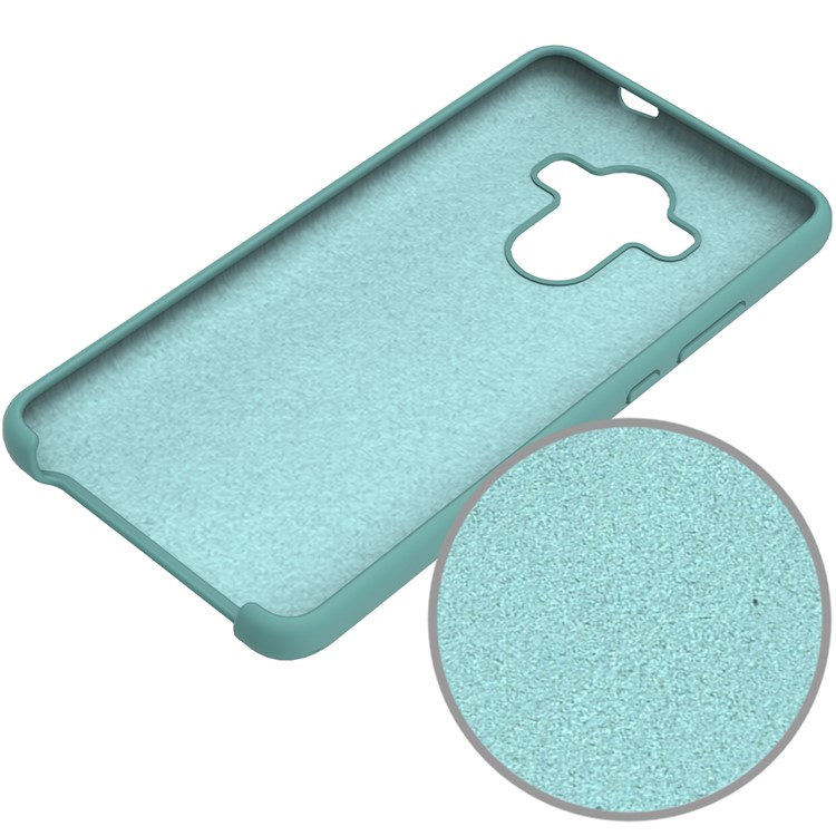 Liquid Silicone Casing Shell for Huawei Mate 10 Pro - Cyan-3