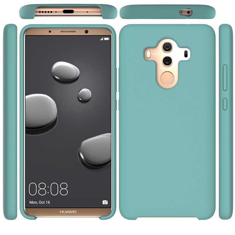 Liquid Silicone Casing Shell for Huawei Mate 10 Pro - Cyan-5