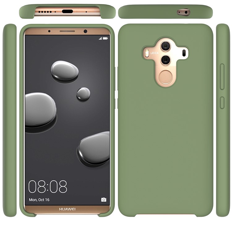 Liquid Silicone Case Cover for Huawei Mate 10 Pro - Green-5
