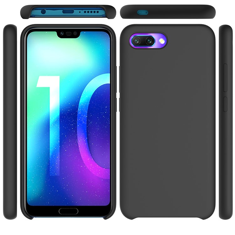 Liquid Silicone Protector Case for Huawei Honor 10 - Black-2
