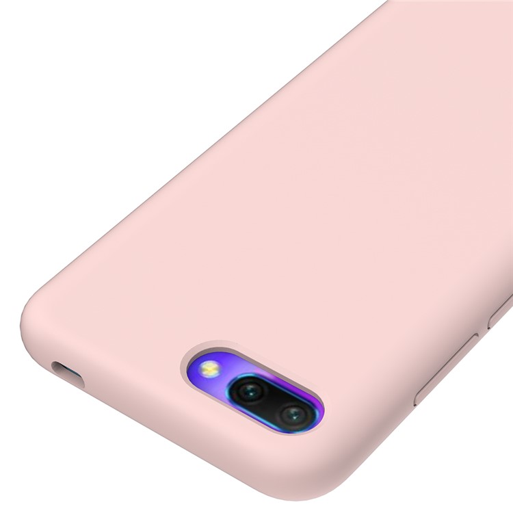 Liquid Silicone Protector Mobile Phone Case for Huawei Honor 10 - Pink-4