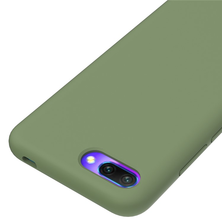 Liquid Silicone Protector Cell Phone Case for Huawei Honor 10 - Green-4