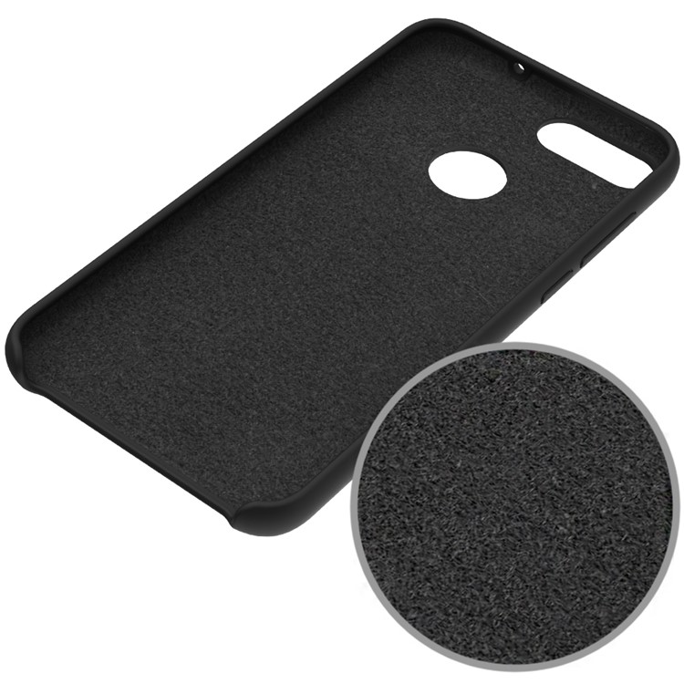 Liquid Silicone Protector Case for Huawei Honor 9 Lite / Honor 9 Youth Edition / P Smart (2017) / Enjoy 7S (China) - Black-3