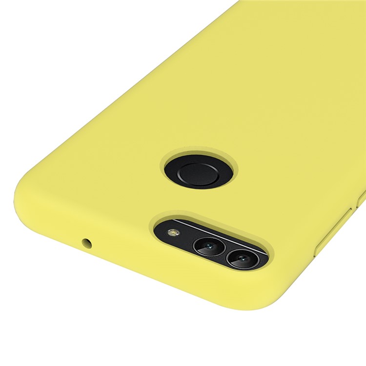Liquid Silicone Protector Casing for Huawei Honor 9 Lite / Honor 9 Youth Edition / P Smart (2017) / Enjoy 7S (China) - Yellow-2