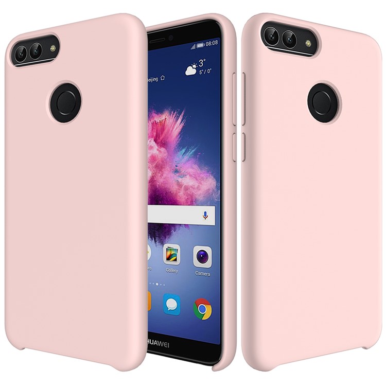 Flüssiger Silikon-Schutz-Handyfall Für Huawei Ehre 9 Lite / Ehre 9 Jugendausgabe / P Smart (2017) / 7s Genießen (China) - Rosa-1