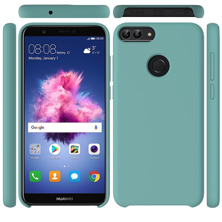 Funda Protectora De Silicona Líquida Para Huawei Honor 9 Lite / Edición Juvenil Honor 9 / P Inteligente (2017) / Disfruta 7s (china) - Cian-5