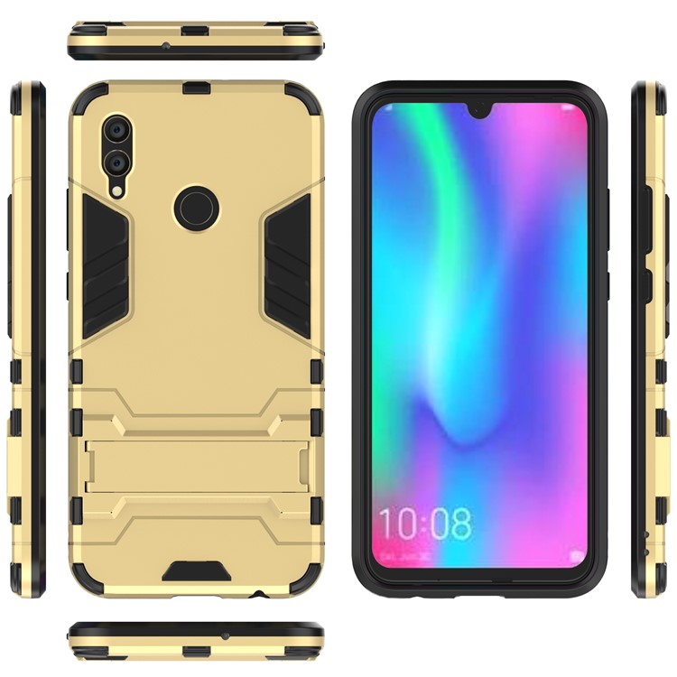 Kühlschutz Kunststoff + TPU Hybrid Shell Mit Kickstand Für Huawei Honor 10 Lite - Gold-2