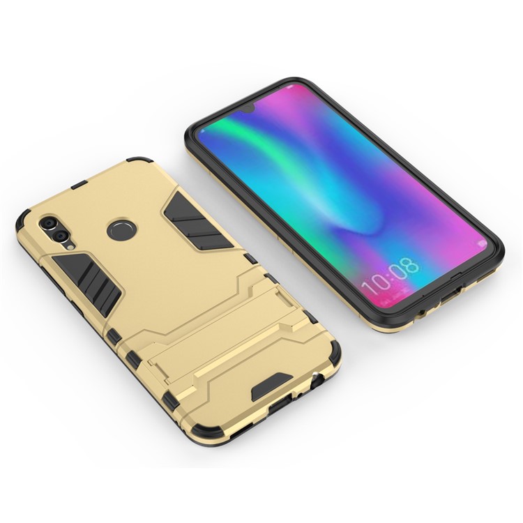 Kühlschutz Kunststoff + TPU Hybrid Shell Mit Kickstand Für Huawei Honor 10 Lite - Gold-4