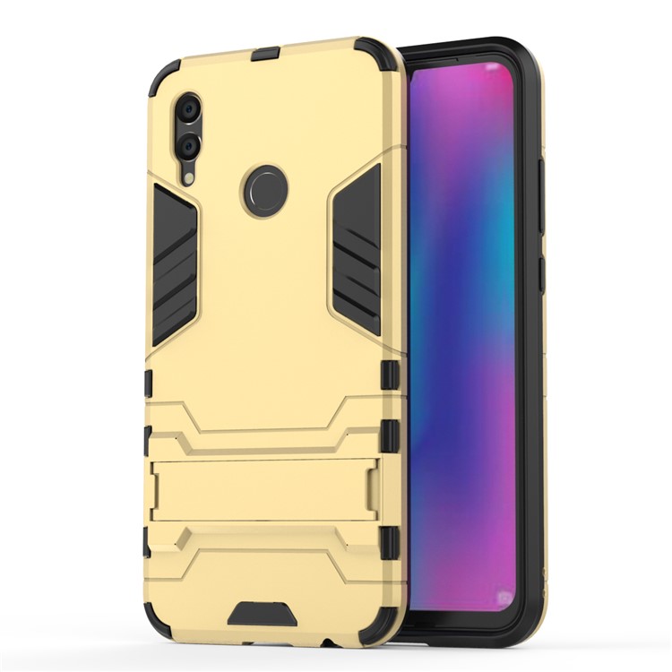 Kühlschutz Kunststoff + TPU Hybrid Shell Mit Kickstand Für Huawei Honor 10 Lite - Gold-5