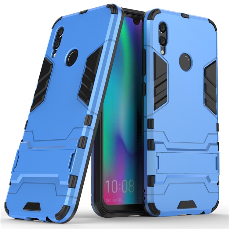 Cool Guard Plastic + TPU Hybrid Cell Phone Case with Kickstand for Huawei Honor 10 Lite - Baby Blue-1