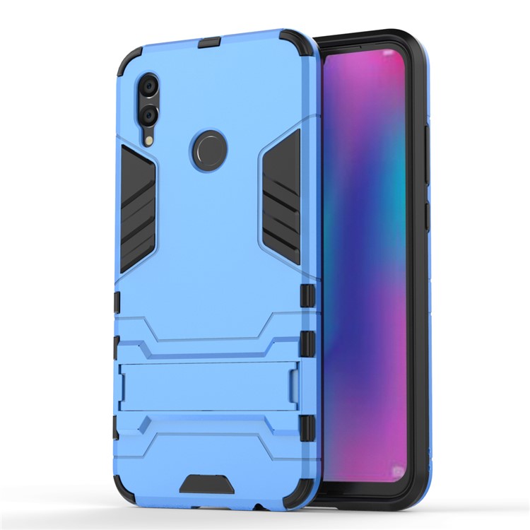 Cool Guard Plastic + TPU Hybrid Cell Phone Case with Kickstand for Huawei Honor 10 Lite - Baby Blue-5